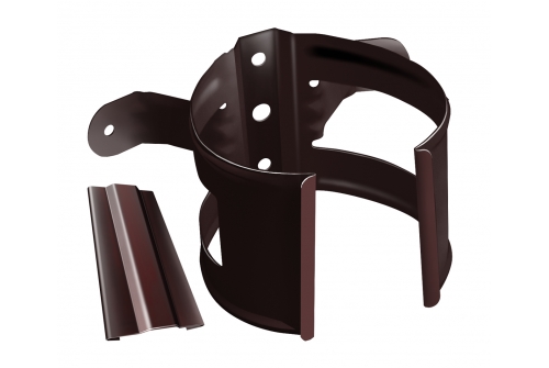Кронштейн трубы Grand Line на дерево 90мм RAL 8017 шоколад | Металлобаза Волхонка