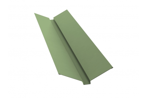 Планка ендовы верхней 115х30х115 0,45 PE с пленкой RAL 6019 бело-зеленый | Металлобаза Волхонка