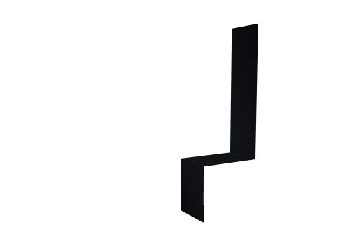 Планка примыкание боковое фальц 0,5 Satin Мatt RAL 9005 черный | Металлобаза Волхонка