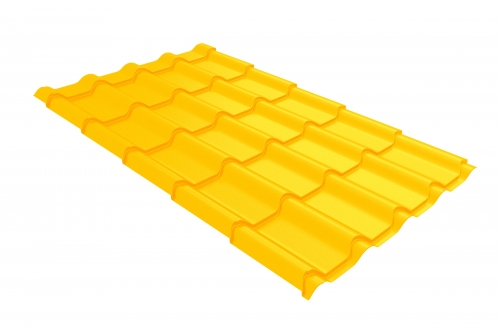 Металлочерепица камея 0,45 RAL 1018 цинково-желтый | Металлобаза Волхонка