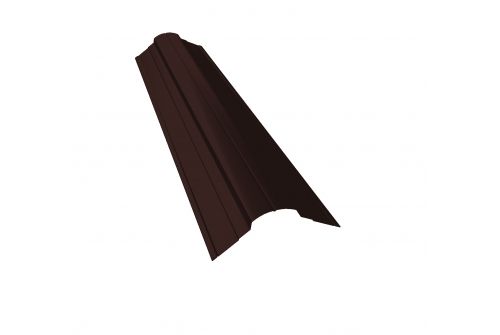 Планка конька фигурного 70x70 0,5 GreenCoat Pural BT, matt RR 887 шоколадно-коричневый (RAL 8017 шоколад) | Металлобаза Волхонка