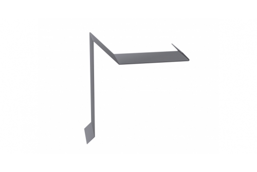 Планка ветровая для мягкой кровли двойная завальцовка 60х30х90 0,5 Satin с пленкой RAL 7004 сигнальный серый | Металлобаза Волхонка