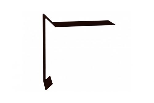 Планка ветровая для мягкой кровли 130х25х100 0,5 Quarzit с пленкой RR 32 темно-коричневый | Металлобаза Волхонка