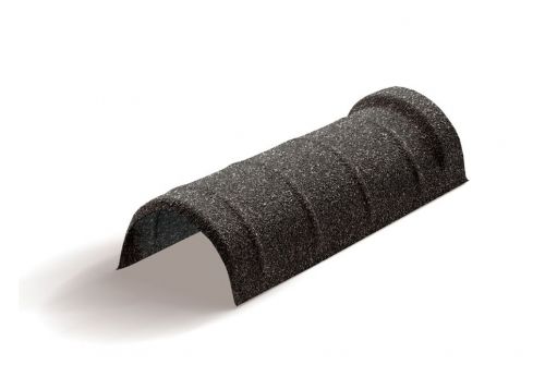 Конек полукруглый одинарный Mtile сланцевый | Металлобаза Волхонка