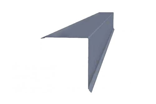 Планка конька односкатной кровли Grand Line 160x160 0,5 Satin с пленкой RAL 7004 сигнальный серый | Металлобаза Волхонка