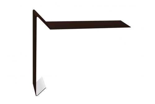 Планка ветровая для мягкой кровли 100х20х100 0,4 PE с пленкой RAL 8017 шоколад | Металлобаза Волхонка