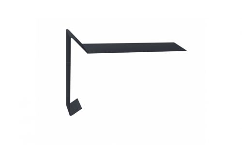 Планка ветровая для мягкой кровли 100х20х70 0,5 Quarzit lite с пленкой RAL 7024 мокрый асфальт | Металлобаза Волхонка