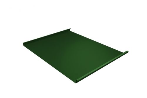 Фальц двойной стоячий 0,45 PE с пленкой на замках RAL 6002 лиственно-зеленый | Металлобаза Волхонка