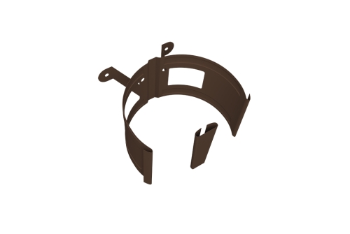 Крепление трубы круглой Ø90 на дерево Vortex Mix PE RAL 8017 шоколад | Металлобаза Волхонка