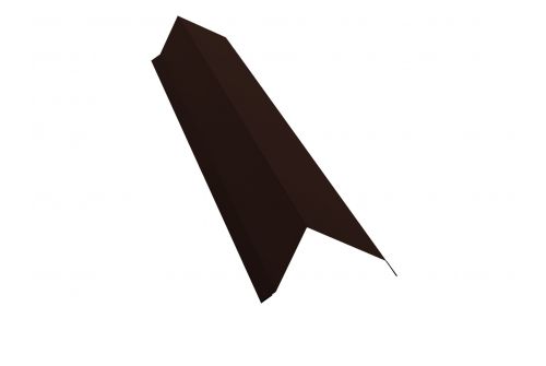 Планка торцевая 80х100 0,5 Velur RR 32 темно-коричневый | Металлобаза Волхонка