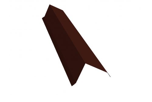 Планка торцевая 142х100 0,45 PE с пленкой RR 32 темно-коричневый | Металлобаза Волхонка