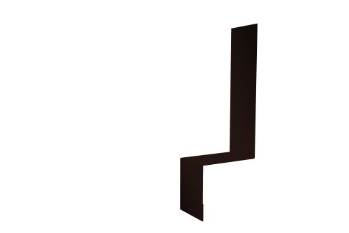 Планка примыкание боковое фальц Grand Line 0,5 PurLite Мatt RAL 8017 шоколад | Металлобаза Волхонка