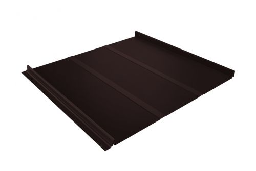 Кликфальц Line 0,45 PE с пленкой на замках RAL 8017 шоколад | Металлобаза Волхонка