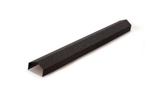 Конек ребровой, ширина 130мм Mtile черный | Металлобаза Волхонка