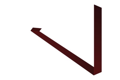 Планка примыкание верхнее к трубе фальц 0,45 Drap RAL 3005 красное вино | Металлобаза Волхонка