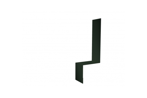 Планка примыкание боковое фальц Grand Line 0,5 GreenCoat Pural BT, matt RR 11 темно-зеленый (RAL 6020 хромовая зелень) | Металлобаза Волхонка