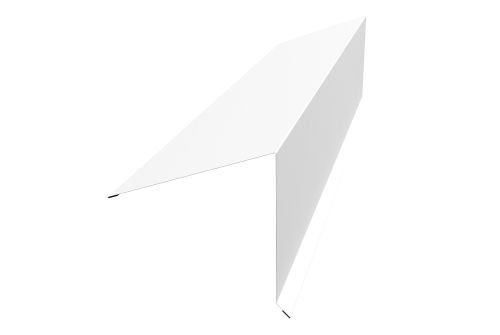 Планка конька односкатной кровли 180x160 0,45 Drap с пленкой RAL 9003 сигнальный белый | Металлобаза Волхонка