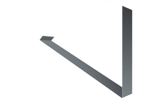 Планка примыкание верхнее к трубе фальц 0,7 Zn | Металлобаза Волхонка