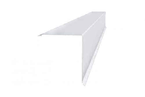 Планка конька односкатной кровли Grand Line 160x160 0,5 Satin с пленкой RAL 9003 сигнальный белый | Металлобаза Волхонка