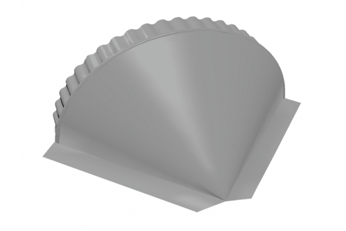 Заглушка конусная PE RAL 9006 бело-алюминиевый | Металлобаза Волхонка