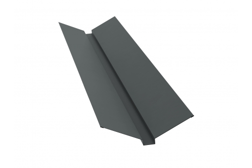 Планка ендовы верхней 115х30х115 0,45 PE с пленкой RAL 7005 мышино-серый | Металлобаза Волхонка