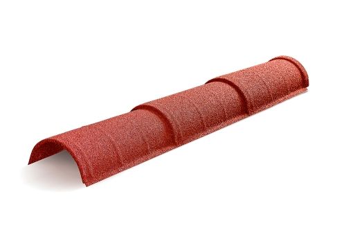 Конек полукруглый тройной AeroDek Tradition /Firenze терракота | Металлобаза Волхонка