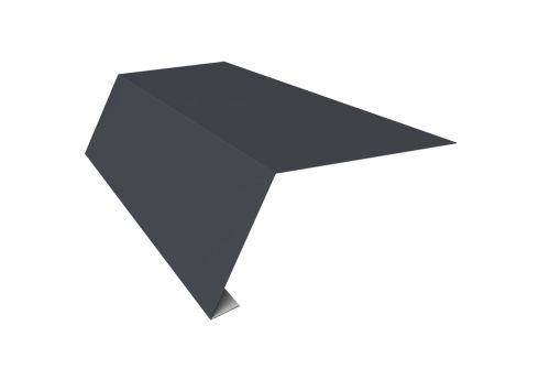 Планка карнизная для мягкой кровли 65х50 Фартук S1 карнизный 0,45 Drap RAL 7024 мокрый асфальт | Металлобаза Волхонка