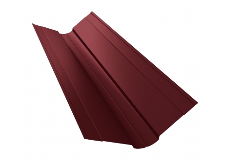Планка ендовы верхней фигурной 100x100 0,45 Drap RAL 3005 красное вино | Металлобаза Волхонка