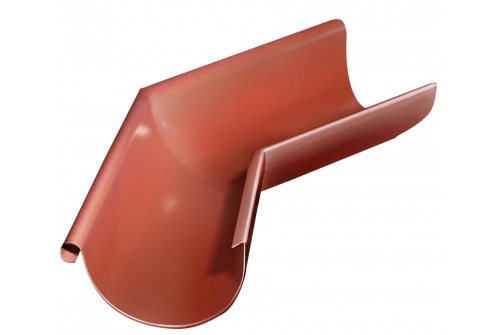 Угол желоба внешний Grand Line 135 гр 125 мм RAL 8004 терракота | Металлобаза Волхонка