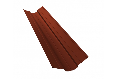 Планка ендовы верхней фигурной 70x70 0,5 GreenCoat Pural BT, matt RR 29 красный (RAL 3009 оксидно-красный) | Металлобаза Волхонка