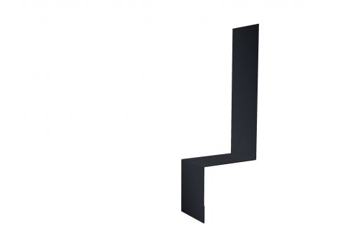 Планка примыкание боковое фальц Grand Line 0,5 Quarzit lite с пленкой RAL 7024 мокрый асфальт | Металлобаза Волхонка