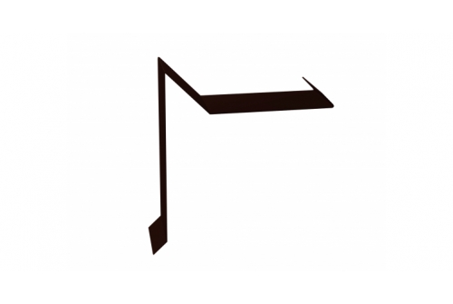 Планка ветровая для мягкой кровли двойная завальцовка 60х30х90 0,5 Velur RR 32 темно-коричневый | Металлобаза Волхонка