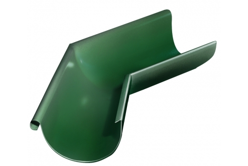 Угол желоба внешний Grand Line 135 гр 125 мм RAL 6005 зеленый мох | Металлобаза Волхонка