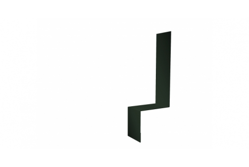 Планка примыкание боковое фальц Grand Line 0,5 GreenCoat Pural BT с пленкой RR 11 темно-зеленый (RAL 6020 хромовая зелень) | Металлобаза Волхонка