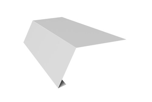 Планка карнизная для мягкой кровли 65х50 Фартук S1 карнизный 0,4 PE с пленкой RAL 9003 сигнальный белый | Металлобаза Волхонка