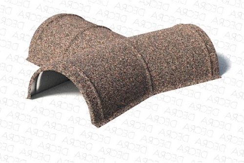 Y-эл. полукруг. конька начальный AeroDek Tradition /Firenze серый валун | Металлобаза Волхонка