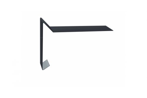 Планка ветровая для мягкой кровли 100х20х70 0,5 GreenСoat Pural с пленкой RR 23 темно-серый (RAL 7024 мокрый асфальт) | Металлобаза Волхонка