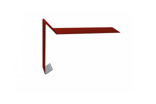 Планка ветровая для мягкой кровли 100х20х70 0,5 Satin с пленкой RAL 3009 оксидно-красный | Металлобаза Волхонка