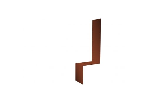 Планка примыкание боковое фальц Grand Line 0,5 PurLite Мatt RAL 8004 терракота | Металлобаза Волхонка