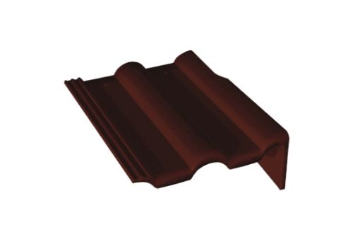 Боковая цементно-песчаная черепица Braas Франкфуртская правая, коричневый | Металлобаза Волхонка