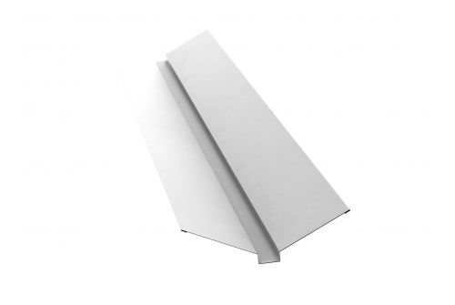 Планка ендовы верхней 115х30х115 0,5 Satin с пленкой RAL 9003 сигнальный белый | Металлобаза Волхонка