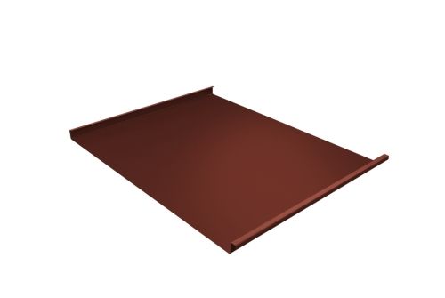 Фальц двойной стоячий 0,5 Satin Мatt с пленкой на замках RAL 8004 терракота | Металлобаза Волхонка