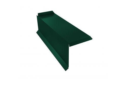Планка торцевая сегментная 20мм Левая 0,5 Satin с пленкой RAL 6005 зеленый мох | Металлобаза Волхонка