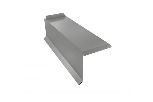 Планка торцевая сегментная 20мм Левая 0,5 Satin с пленкой RAL 9006 бело-алюминиевый | Металлобаза Волхонка