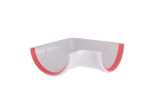 Угол желоба 90 град.Классика 120 ПВХ Grand Line белый (RAL 9003) | Металлобаза Волхонка