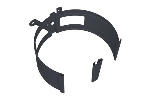 Крепление трубы круглой на дерево Vortex Project 146мм RAL 7024 мокрый асфальт | Металлобаза Волхонка